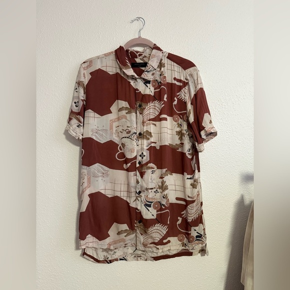 All Saints Men Short Sleeve Button Down - Picture 1 of 6